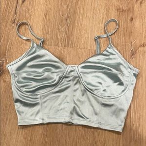 light aqua crop top